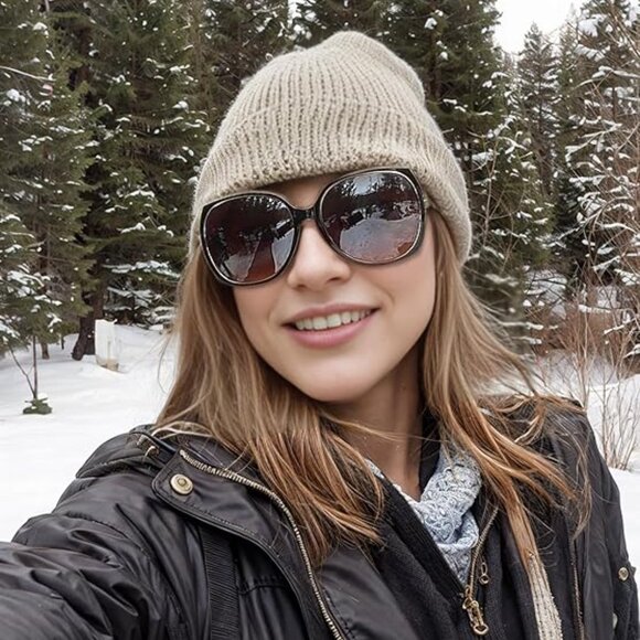 Oversized Square Jackie O Cat Eye Hybrid Butterfly Fashion Sunglasses - Picture 4 of 6